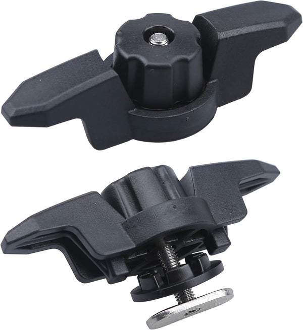 Line Cleat for Kayak Track Mount, Kayak Anchor Cleat for Rail Mount Kayak Fishing Accessories, Black, Pack of 2