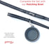Reflective Nylon Leash for Dogs, 6 Feet Long, 1 Inch Width, Thick Neoprene Dual Handles