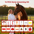 jhpsnpow 14PCS Set Horse Grooming Kit, Professional Brush Supplies for Bathing & Care, Mane Tail Curry Comb, Sweat