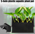 2pcs Aquarium Plant Holder, 5 Holes Top Rimmed Floating Planter Box for Fish Tank Decorations