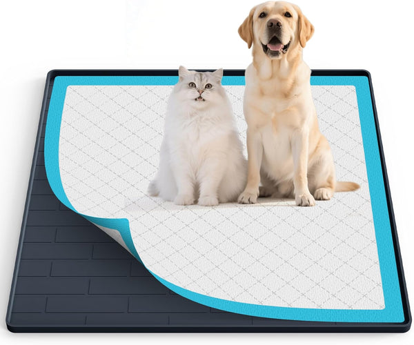 PUWANJILI Pee Pad Tray Holder for Dogs,Non-Slip Silicone Dog Puppy Pad Holder,24 x