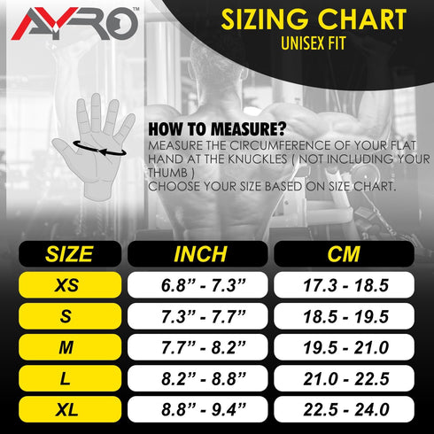AYRO Minimal Workout Gloves, Short Partial Gym Weight Lifting Gloves Grip Pads for Men & Women with Full Palm