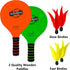 Funsparks Paddle Ball Jazzminton Game, All-Season Indoor/Outdoor Racquet Game for Active Play
