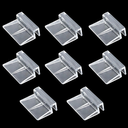 Saim Acrylic Aquarium Cover Clip, 8 PCS Clear Support Holder for Rimless Aquariums