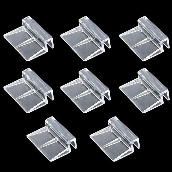 Saim Acrylic Aquarium Cover Clip, 8 PCS Clear Support Holder for Rimless Aquariums