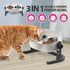 All for Paws Height Adjustable Cat Elevated Bowls - Stainless Steel Dog Food Water Bowls, Mess Proof Pet Feeding Bowls