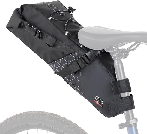 KEMIMOTO 13L Bike Saddle Bag - Waterproof Large Capacity Adjustable Cycling Storage Accessories