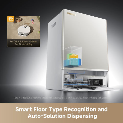33.8 OZ(1L) DREAME Robot Vacuum Cleaning Soluition, Pet Odor Solution, Safe and Gentle Natural Plant-Based Ingredients