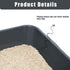 Ying Tutu 1 Pack 20"L 15.5"W) of Extra Large Cat Litter Box (ABS Material), Low Entry Senior Litter Pen for Geriatric