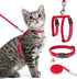 PAWCHIE Escape Proof Adjustable H-shaped Cat Harness with Leash and Collar Set - Glow in The Dark Star and Moon Pattern