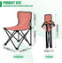 Lightweight Portable Folding Salmon Camping Chairs - Ideal for Outdoors