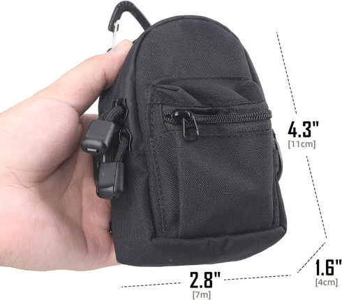 WYNEX Tactical Compact EDC Pouch - Utility Zipper Pocket Organizer for Men, Mini Coin Purse Keychain Wallet