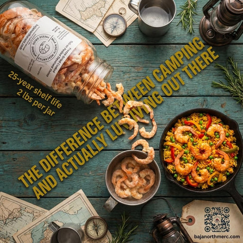 31-40 200 2 Lbs Packaging 25 Large Half Gallon Jar Freeze-Dried -COOKED- Tail-on Deveined Shrimp | With shrimp per