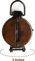 Vintage Lensatic Compass - Black Military Navigational Device, Nautical Antique Brass