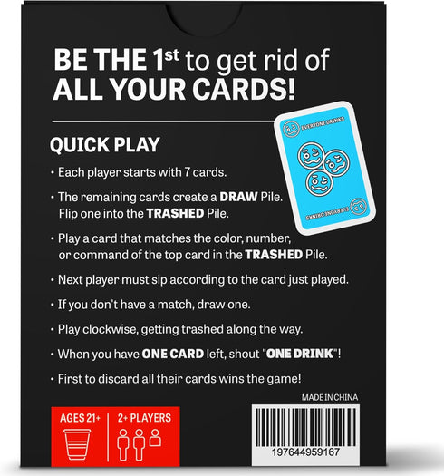 One Drink Adult Drinking Game - Slightly Competitive Card Game for Parties and Game Nights