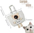Bear-Shaped Pet Canvas Shoulder Bag, Khaki Bear-Large, Pet Out Bag for Dogs and Cats