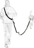 Mile High Life Retractable Hands Free Dog 7FT Leash, Adjustable Waist Running Leash for Small Medium Large Dogs (Blue)