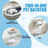 GDIFLS 38.8 Inch Foldable Pet Bathtub with Stand - Height Elevated Bathing Tub for Cats & Small Dogs, Drainage Tube