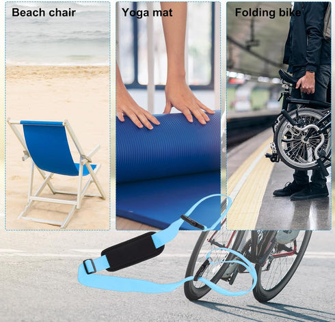Backpack, PATIKIL Carrying Beach Chair Straps, Adjustable Beach Chair Straps Shoulder Carrying Straps for Folding Chair