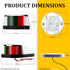 (1Pcs 2Pcs PSEQT Boat Navigation Lights LED Waterproof Marine Bow Stern Side Interior Deck Transom Lights w/Chrome