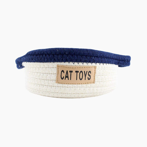 Midlee Cat Toy Rope Cotton Basket, Small Size