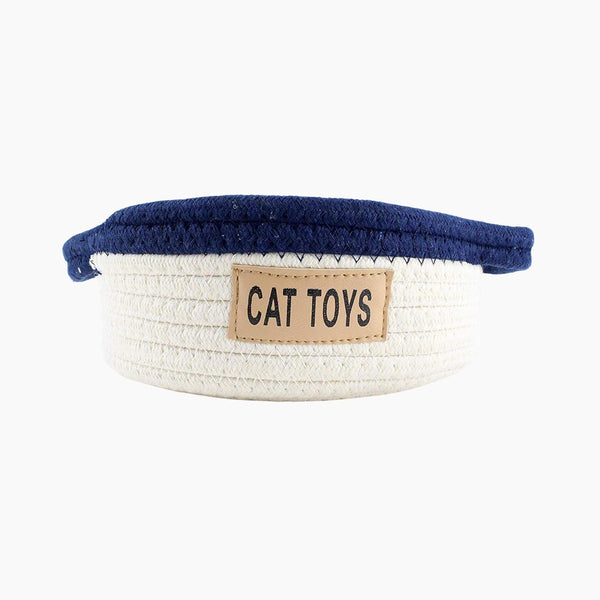 Midlee Cat Toy Rope Cotton Basket, Small Size
