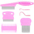 Cat & Dog Grooming Set, Fine Tooth Comb for Grooming, Removing Dandruff Flakes, Pink