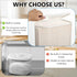 Pet Food Storage Container with Lid & Scooper Press to Dispense Clear Airtight Cat Food Storage Container Dog Food