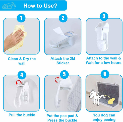 Kingwee (6 Pack) Dog Pee Pad Holder with Walls for Small & Large Size Wee Wee Pad, Indoor Potty Training Pad Holder