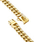 Gold Dog Chain Collar, Heavy Duty Cuban Link Chain with Secure Buckle for Small Medium Large Dogs (12" Gold)