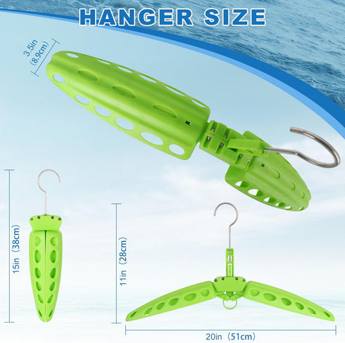 Gimilife Wetsuit Hanger for Surfing & Scuba Diving Accessory, Quick Dry Foldable & Vented Dryer (1 PCS)