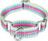Fashion Print Geometric Pattern Martingale Dog Collar, Silky Soft Safety Training Collars for Small to Large Dogs