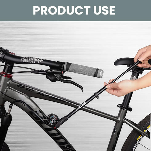 Hycline Shock Pump for Mountain Bike, High Pressure 300 Psi for Bicycle Suspension with Gauge