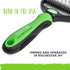 Mighty Paw Dog Grooming Brush - 2-In-1 Dual Sided Comb with Round Tip for Maximum Coat Penetration