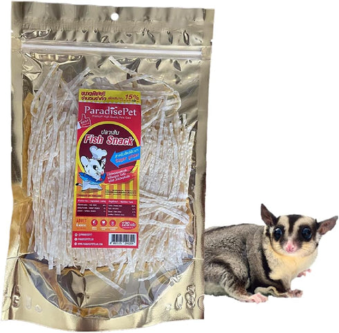 Polar Bear's Pet Shop Family Pack Fish Flavor Snacks for Sugar Glider, Hamster, Chinchillas (120g)