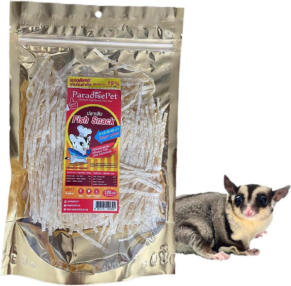 Polar Bear's Pet Shop Family Pack Fish Flavor Snacks for Sugar Glider, Hamster, Chinchillas (120g)