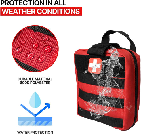 Compact MOLLE Rip Away EMT First Aid Pouch - Medical Storage Solution