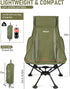 WildCall Lightweight Folding High Back Camping Chair with Head Support, Compact Beach Chair with Anti-Sinking Large