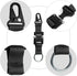 Tactical Keychain with Heavy Duty Quick Release Metal Buckle, EDC Gear Clips with HK Clip and Stainless Steel Ring