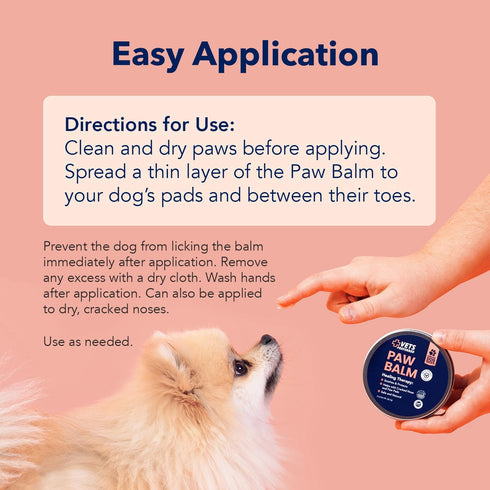 Vets Preferred Paw Balm Pad Protector for Dogs, Heals and Moisturizes Dry Noses and Paws, 2 Oz