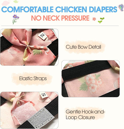 QBLEEV Duck Diapers for Pet Ducks & Chickens, Reusable Chicken Diaper for Indoor Poultry, Waterproof Breathable Baby