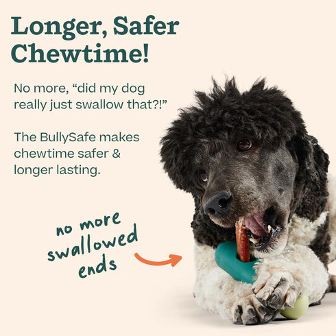 WOOF BullySafe - Bully Stick Holder - Durable Dog Chew Holder for Safe, Long-Lasting Play - Easy to Clean - No More Swallowed Ends