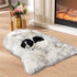Faux Fur Dog Bed Rug Plush and Fluffy Mat for Dogs Cats, Luxury Soft Faux Sheepskin Area Rug (24 by 36 inches,