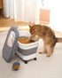 20-23Lbs Collapsible Dog Food Storage Container with Casters and Scoop, Travel Silicone Bowl - Keeps Dry Food Fresh