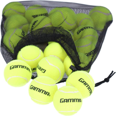 Gamma 10, 12, 18, 20 Pack Pressureless Tennis Ball Bags, Sizes, Tennis Lessons & Practice, Longer Durability & More