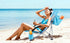Nice C Beach Chair, Sling Sand River Chairs for Adults, Sillas De Playa, Beach Seat with Cooler High Back, Cup Holder