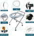 400LBS 16-Inch BLIKA Portable Toilet for Camping, Stainless Steel Foldable Camp Travel Toilet for Adults, for Truckers