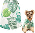 Dog Shirt Hawaiian Clothes, Leaf Printed Lapel Vest Summer Polo T-Shirt for Small Medium Dogs and Cats
