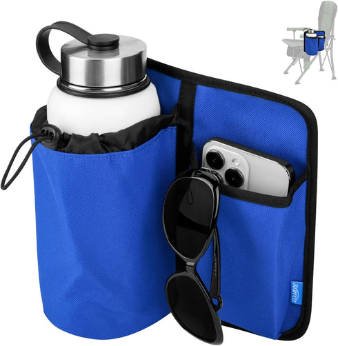 Xxerciz Beach Chair Cup Holder, Chair Armrest Drink Holder Organizer Universal Water Bottle