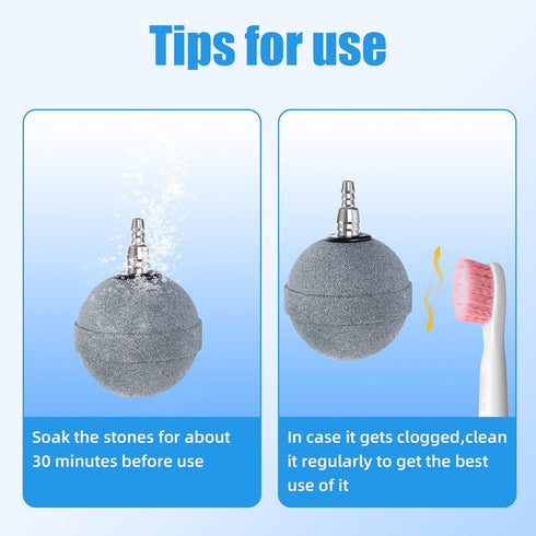 AQUANEAT Pond Air Stone: 2 Inch Long Lasting Aerator Oxygen Diffuser for Aquarium, Fish Tank, Hydroponics, Ponds